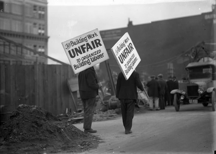 Union Pickets, Tacoma, 1925