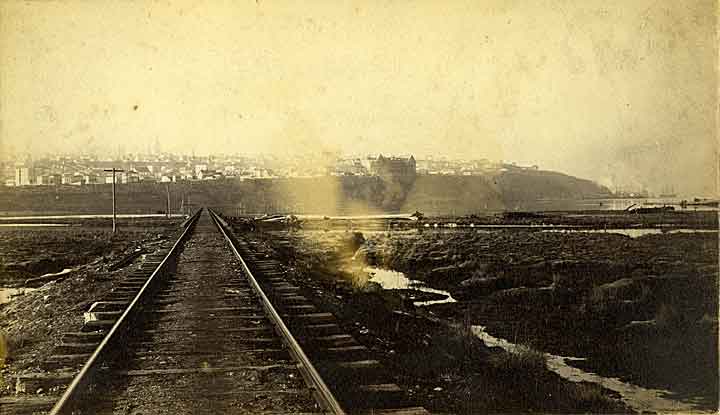 New Tacoma Washington View looking west from Puyallup River, 1885