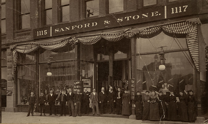 Sanford & Stone, Dry Goods, 1115-1117 Tacoma Avenue South, Tacoma, 1891
