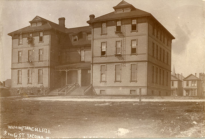 Washington College, eight and G. St. Tacoma, 1892