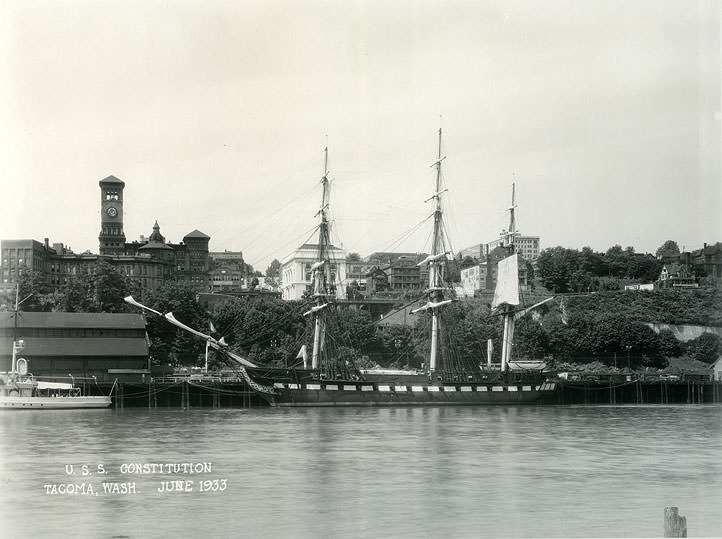 U.S.S. Constitution. Tacoma, 1933