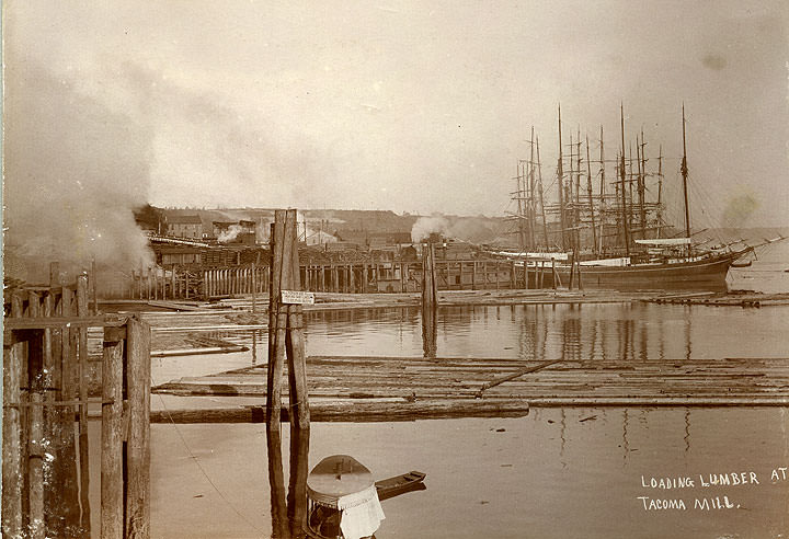 Loading Lumber at Tacoma Mill, 1892