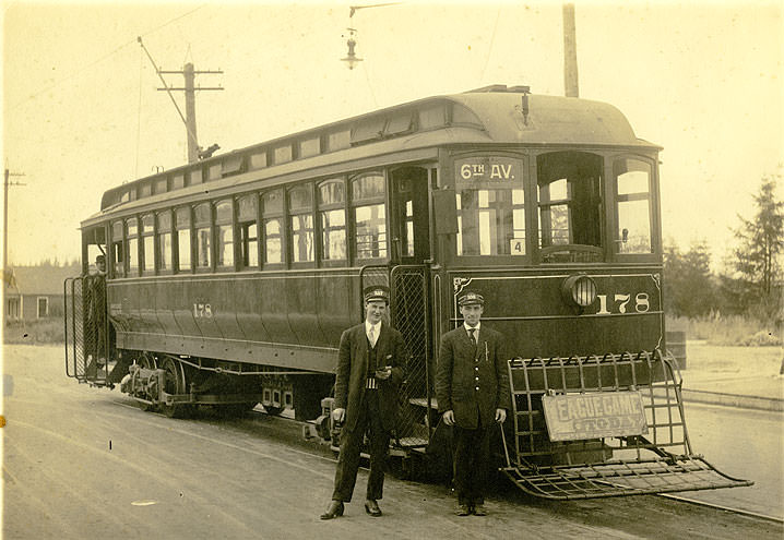 Tacoma Streetcar No. 178, Sixth Avenue Line, 1910