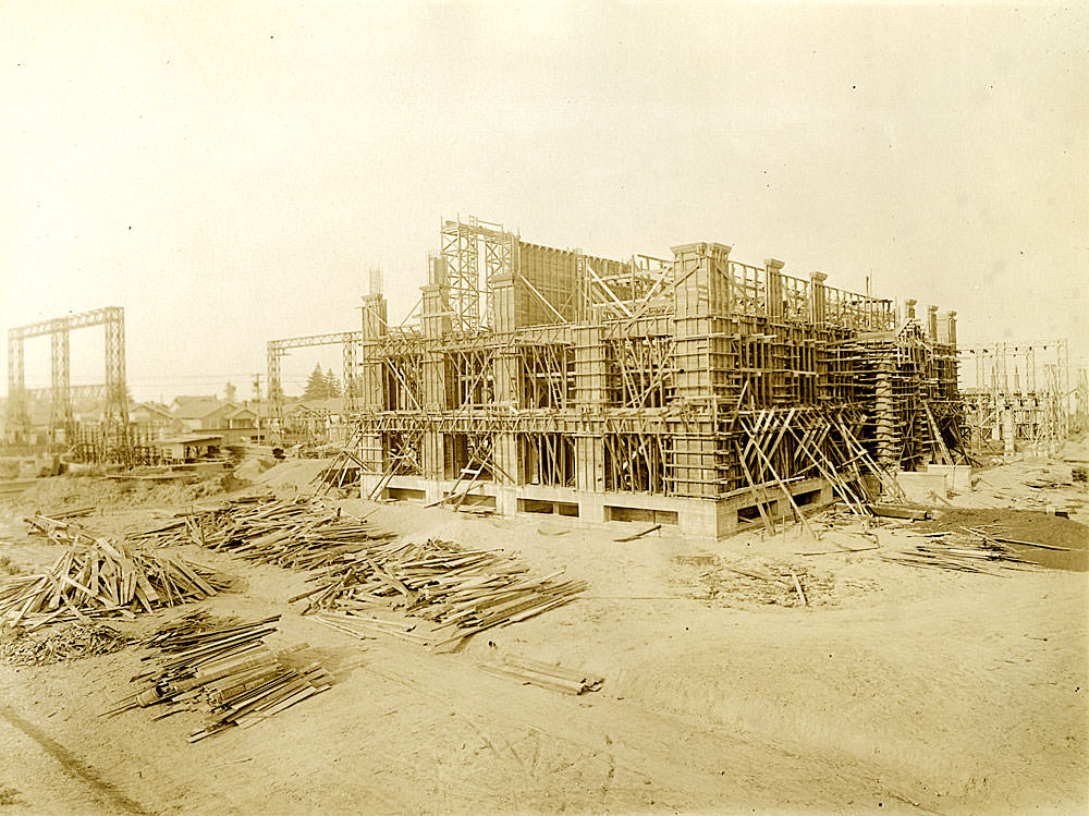 Construction, Cushman Substation, Tacoma, 1925