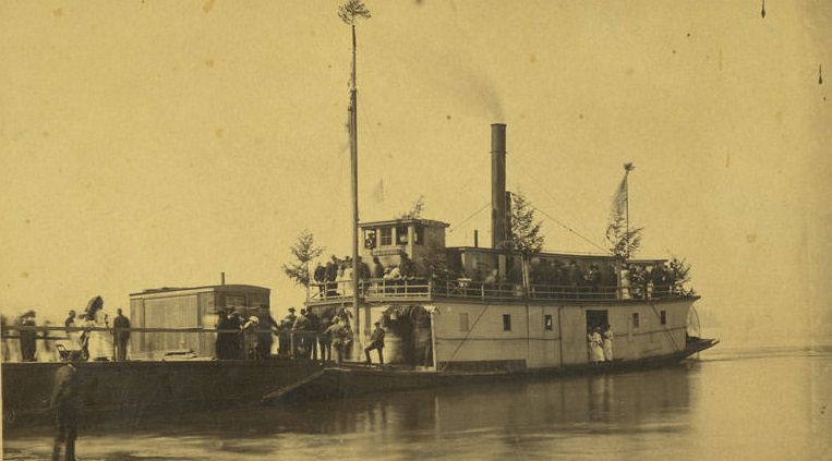 S.S. Bob Irving at Brown's Wharf, Tacoma, 1884