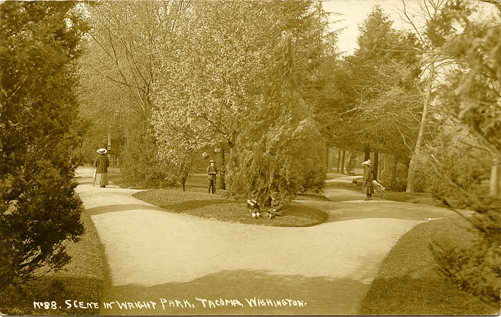 Scene in Wright Park, Tacoma, 1913