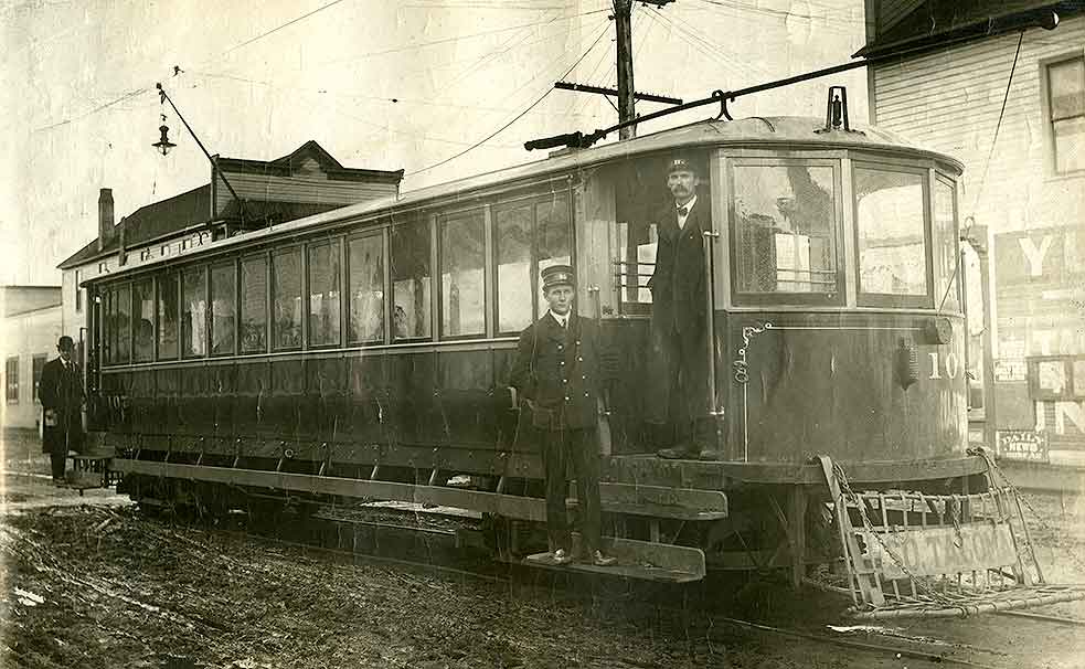 Tacoma Railway and Power Company streetcar at 54th and South Tacoma Way, 1905