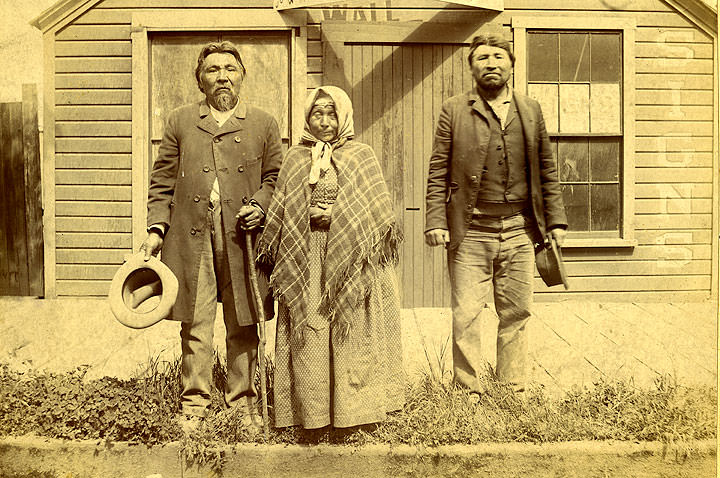 Two Men and Woman, Puyallup, Tacoma, 1894