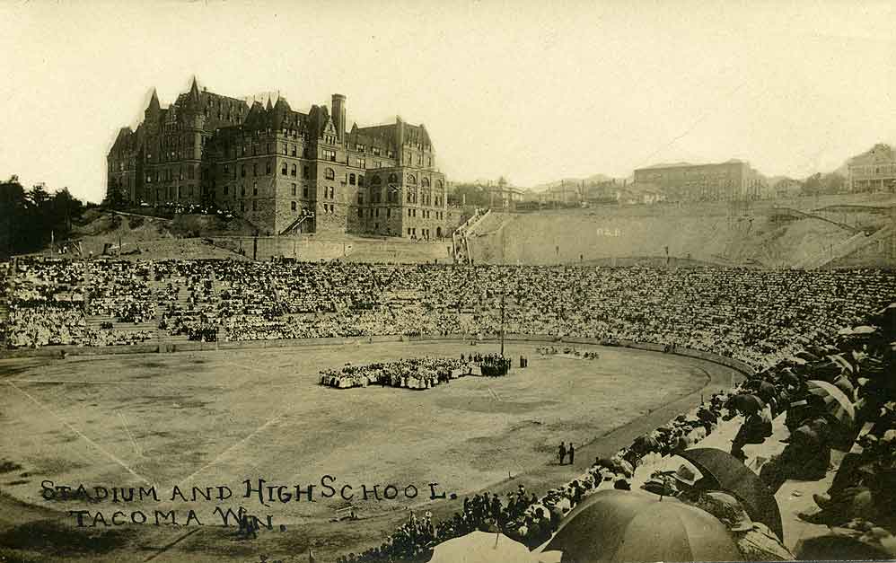 Stadium and High School. Tacoma, 1910
