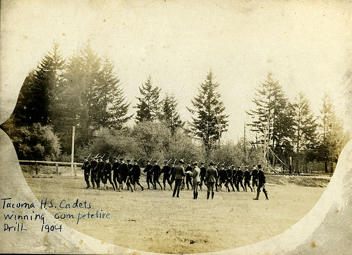 Tacoma H. S. Cadets / winning competitive / drill, 1904