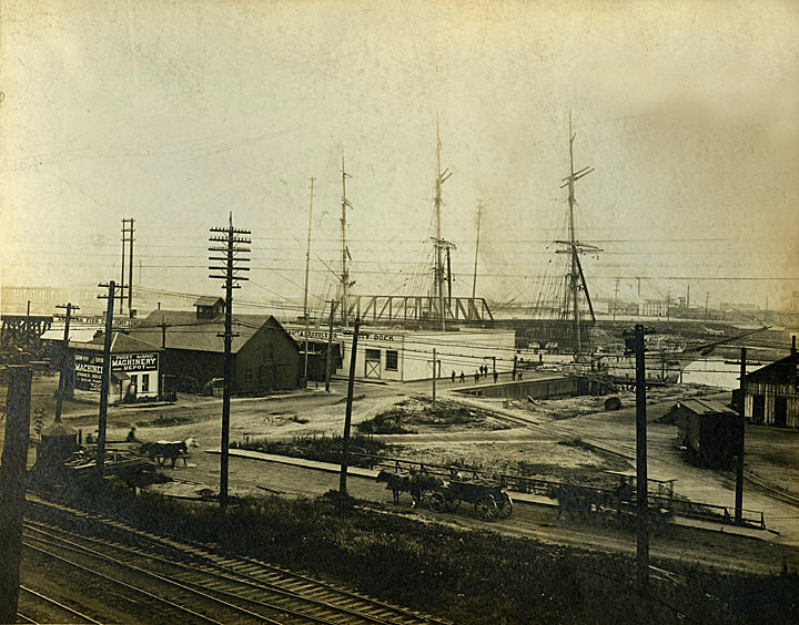 Puget Sound Machinery Depot and waterfront, Tacoma, 1910