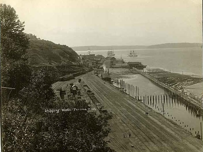 Shipping Docks. Tacoma, 1889