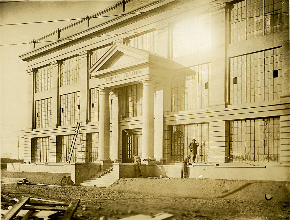 Entrance, Cushman Substation, Tacoma, 1925