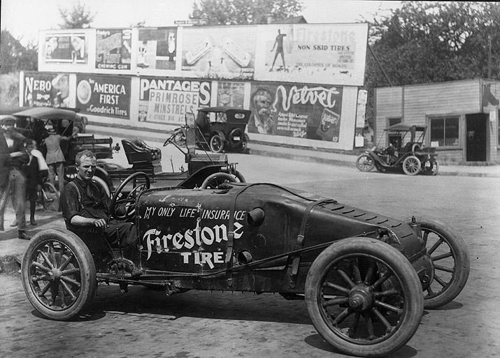 Tacoma Speedway Race Car and Driver, 1915