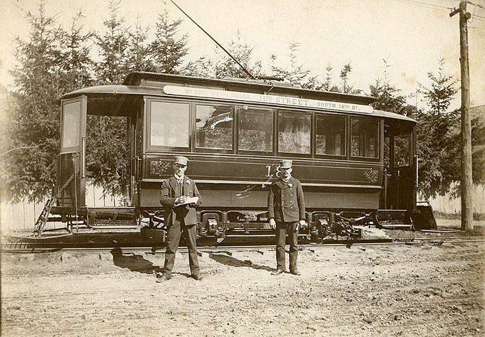 A.J. Nelson and Streetcar No. 37, Tacoma, 1900