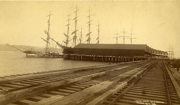Loading wheat for Gt. Britain / Tacoma, 1888
