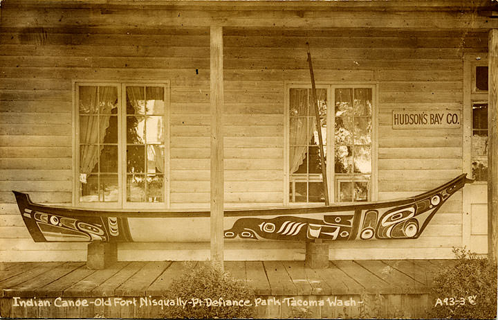 Indian Canoe - Old Fort Nisqually - Pt. Defiance Park - Tacoma, 1950