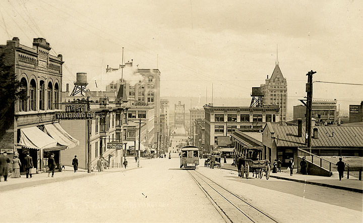 Cable Car on Eleventh Street, Tacoma, 1910