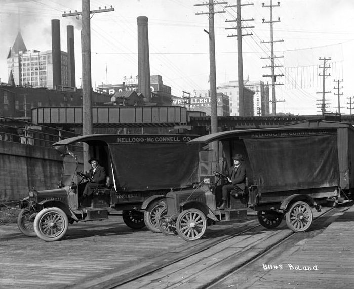 Kellogg-McConnell Co. Delivery Trucks, Tacoma, 1918