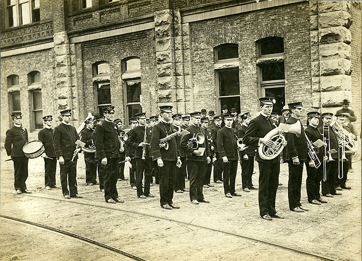 Kelly's Band, Ninth Street and A Street, Tacoma, 1907