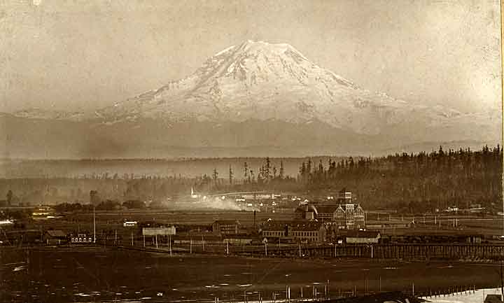 View looking towards Mount Rainier, Tacoma, 1893