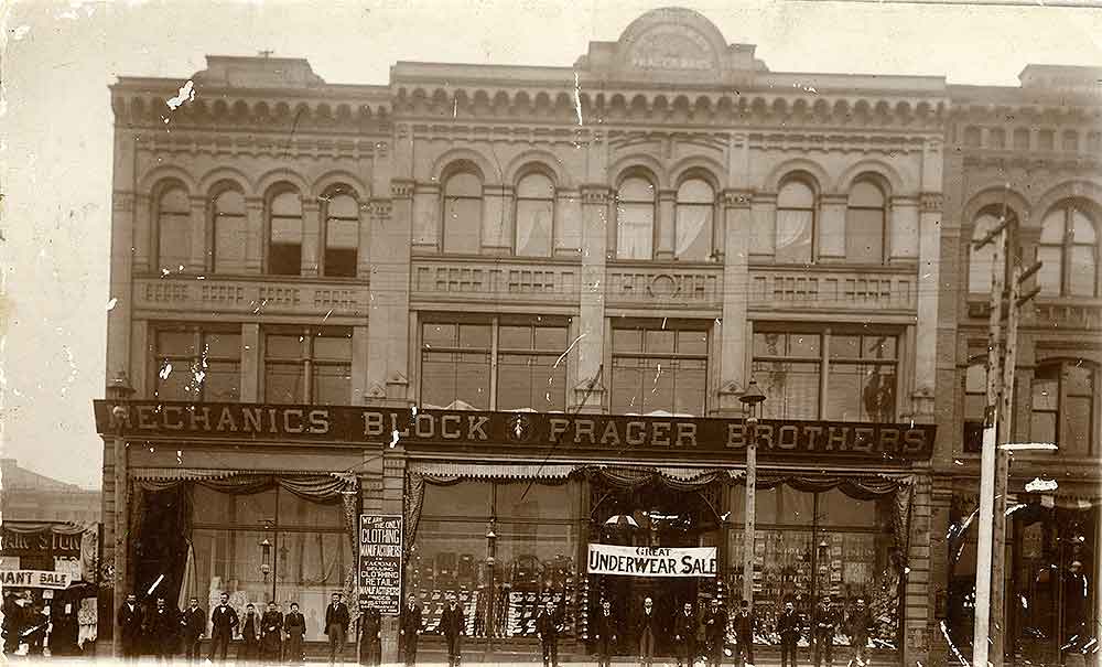 Prager Brothers, Clothing Store, 1534-36 Railroad St., Tacoma, 1890