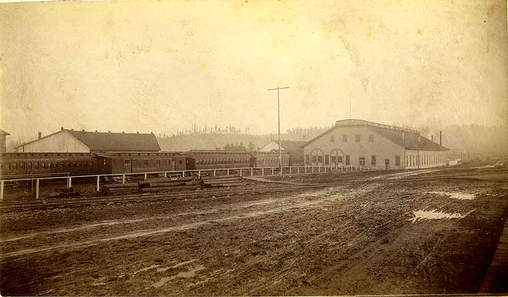 Northern Pacific Rail Road Shops at Tacoma, 1888
