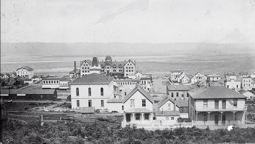 Washington Territory Views, View of Tacoma and Mt. Rainier, commonly called Mt. Tacoma, 1887