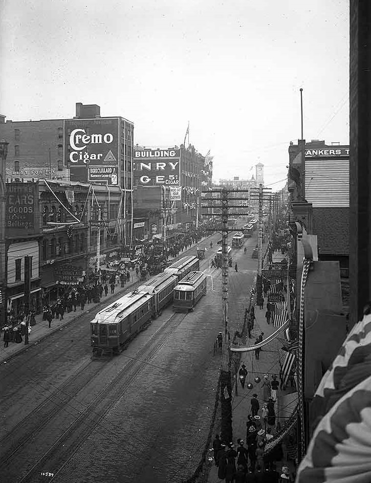 Looking North on Pacific Avenue, Tacoma, 1908