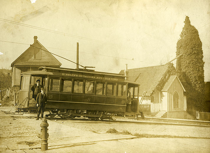 Albert J. Nelson, Streetcar, St. Peter's Episcopal Church, Tacoma, 1900