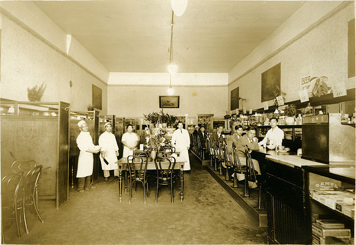 Interior, Owl Cafe, Tacoma, 1928