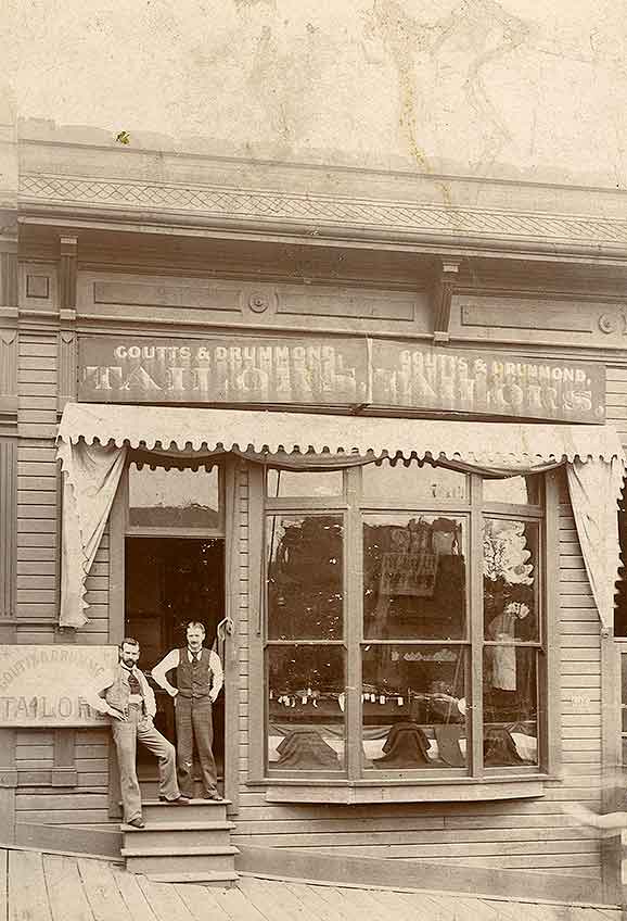 Goutts & Drummond, Tailors, 303 South 11th Street, Tacoma, 1892
