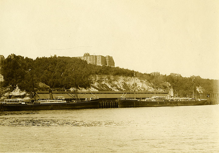 Tacoma waterfront and Stadium High School from Commencement Bay, 1925