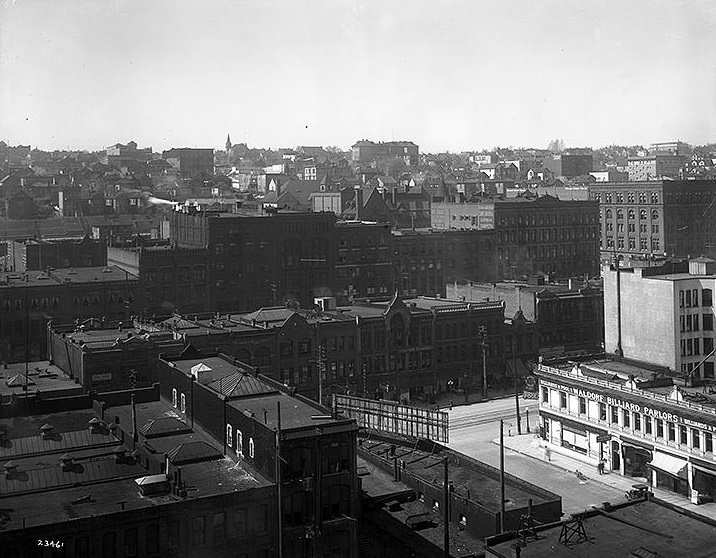 Downtown Tacoma- Corner of 10th and Pacific, 1912