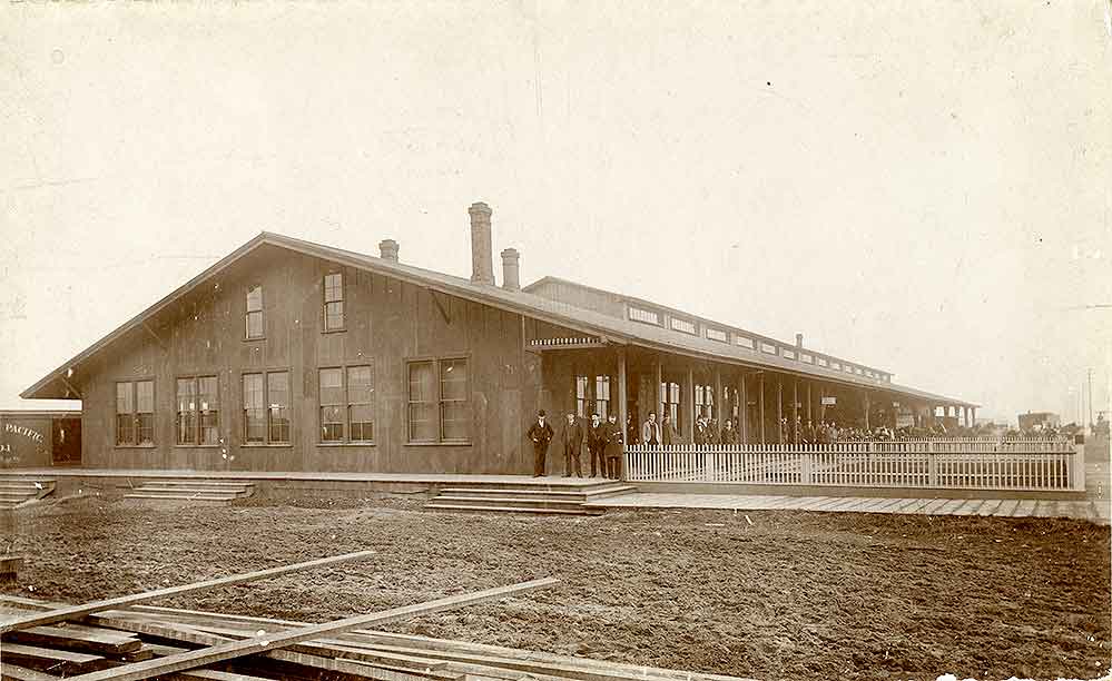 Northern Pacific Railroad freight office at Tacoma, 1890