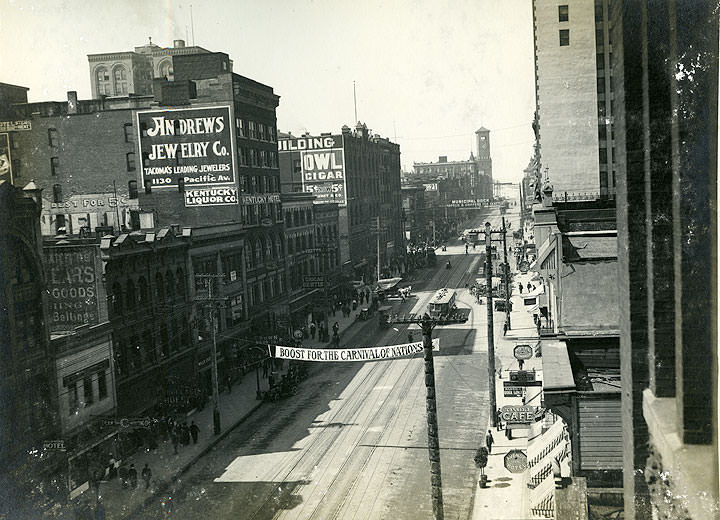 Pacific Avenue Looking North, Tacoma, 1910