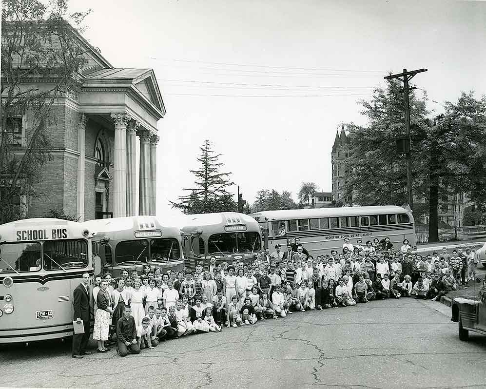 School Children Visiting Washington State History Museum, Tacoma, 1957