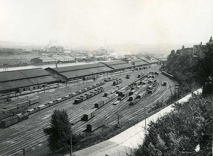 The "Half Moon" Yard [Northern Pacific Railroad, Tacoma, 1910