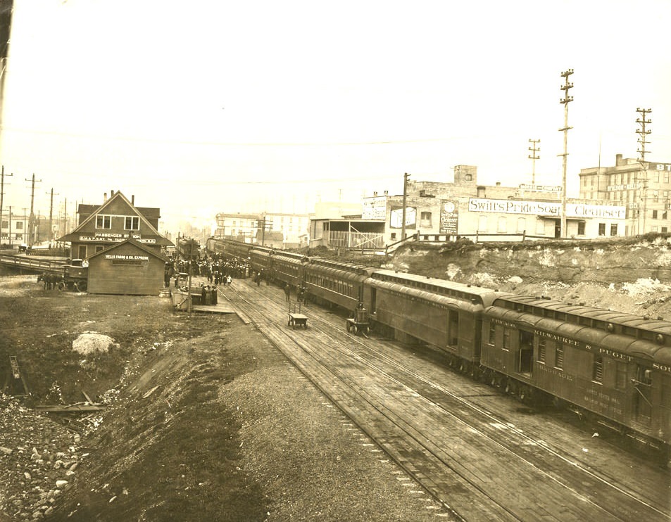 Depot, Chicago, Milwaukee & Puget Sound Railway, Tacoma, 1912