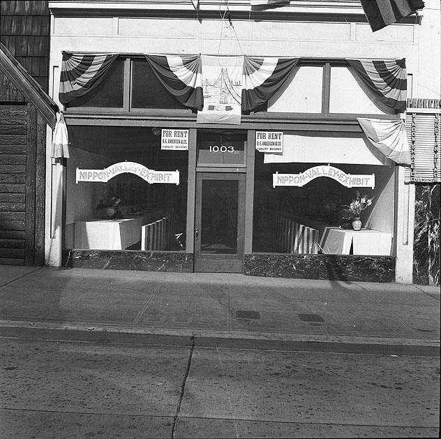 1003 Pacific Avenue, Tacoma, StoreFront with Sign for Nippon Valley Exhibit, 1940