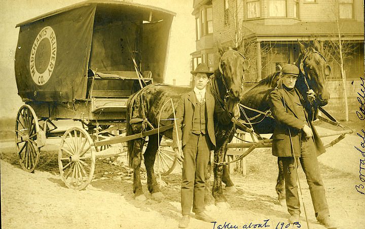 Merchants' Delivery Co. Horse-drawn Wagon, Tacoma, 1903