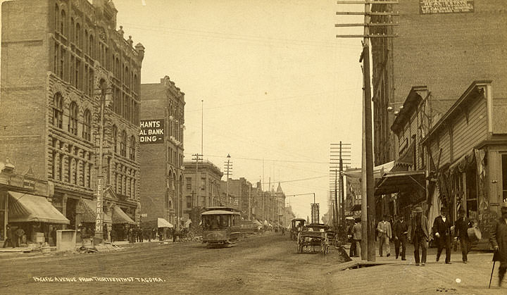 Pacific Avenue from Thirteenth St., Tacoma, 1890