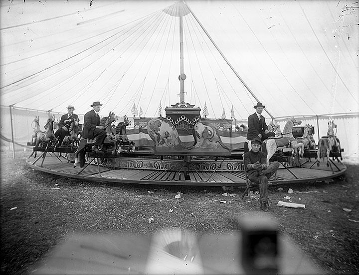Birschell-Spillman Company carousel, probably Tacoma, 1905