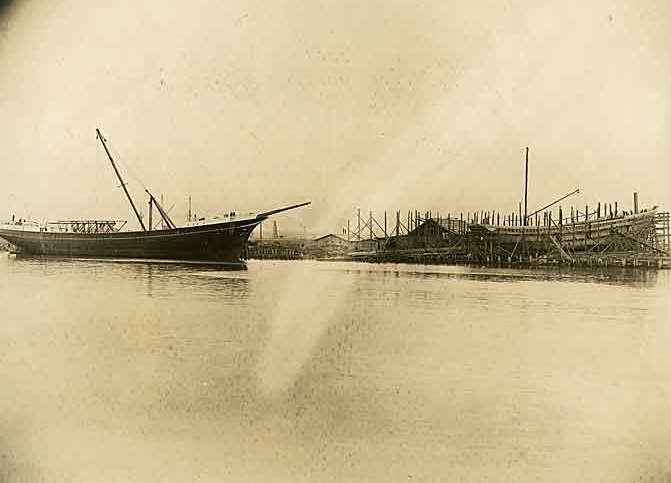 Seaborn Shipyard, Tacoma - 2 ships under construction, 1916