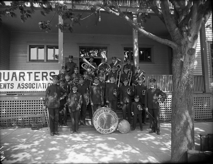 Cushman Indian School Band, Tacoma, 1918