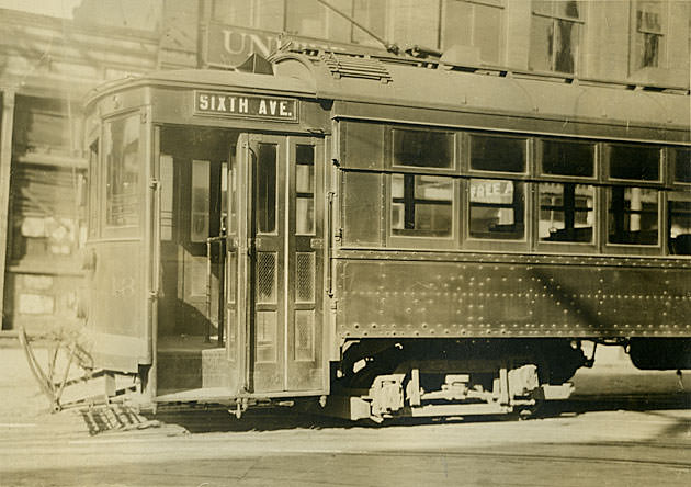 View of the left front of Tacoma Railway and Power Company's streetcar number, 1905