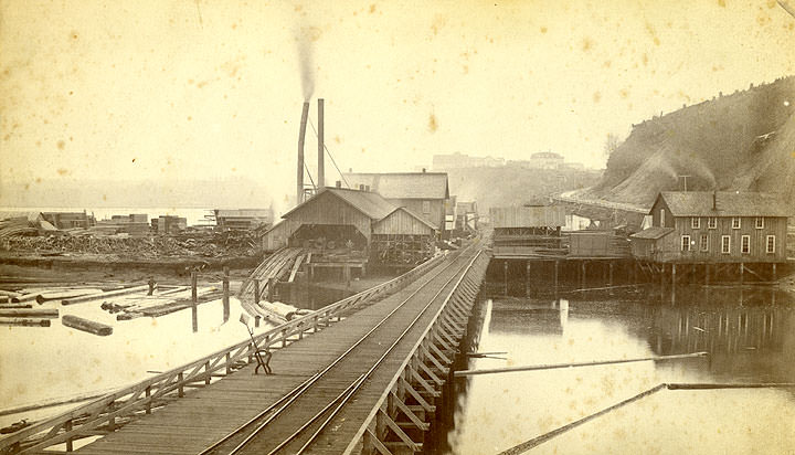 M[iles] F. Hatch Mill, Old Town, Tacoma, 1885