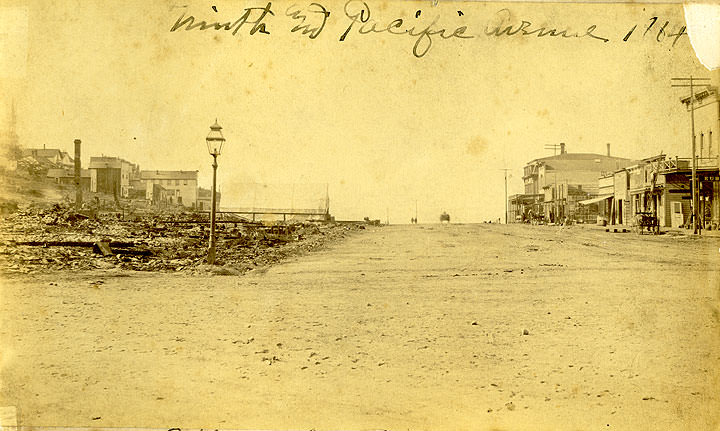 Ninth and Pacific Avenue 1884 After the Fire