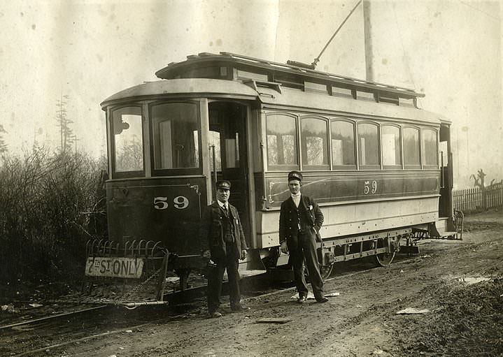 Tacoma Railway and Power Company streetcar at 34th and Pacific Ave, 1902