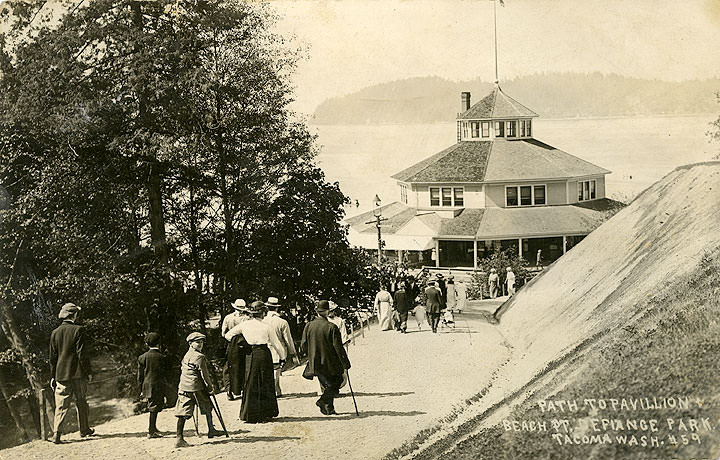 Path to Pavilion & Beach, Pt. Defiance Park, Tacoma, 1910